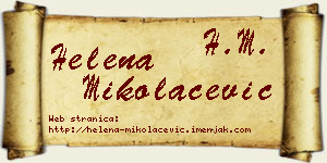 Helena Mikolačević vizit kartica